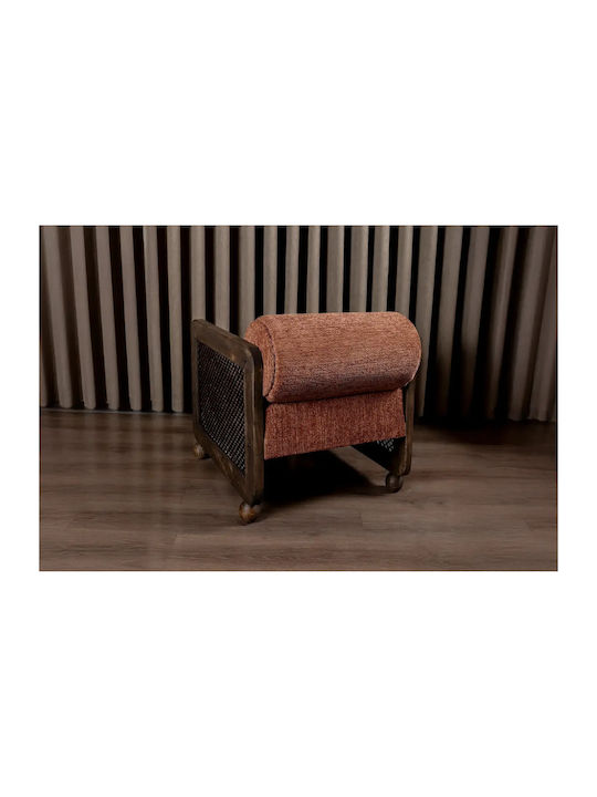 Poltrona Portocalie Scaun De Relaxare Bază Din Lemn Cireș Închis 61x80x60cm