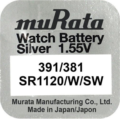 Murata SR1120 Μπαταρία Silver Oxide Ρολογιών SR55 1.55V 1τμχ