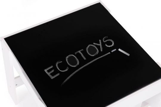 Комплект Детска Масичка със Столове Бяла Ecotoys
