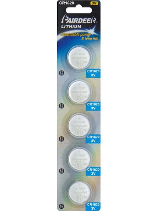Baterii Litiu pentru ceasuri CR1620 3V 5buc