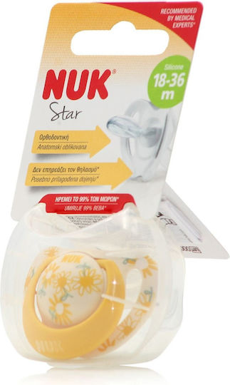 Nuk Star Orthodontic Pacifier Silicone Parrot - Green for 18-36 months