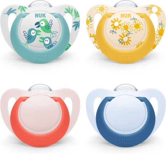 Nuk Star Orthodontic Pacifier Silicone Parrot - Green for 18-36 months