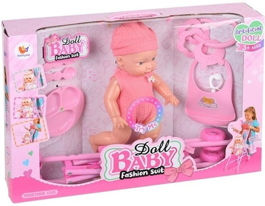 Martin Toys Baby Doll Set Green Romper for 3+ Years 47 cm