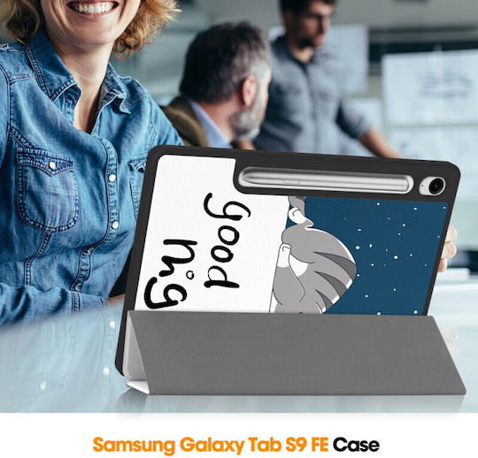 Husă Samsung Galaxy Tab S10 FE Plus 13.1" Suport S Pen Piele Eco Smart Cover Good Night