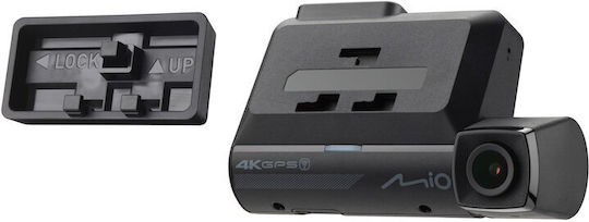 Cameră Dublă DVR Auto Mio Mivue 955wd 4k/2.5k HDR Wi-Fi GPS Alertă Cameră Radar Fixă Neagră