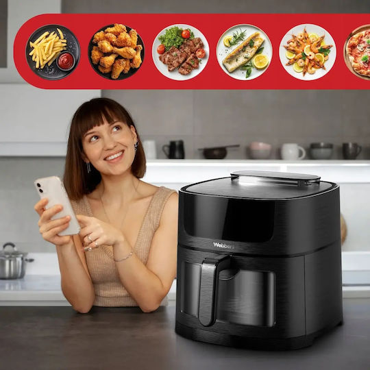 Webber Heißluftfritteuse 8Es Schwarz