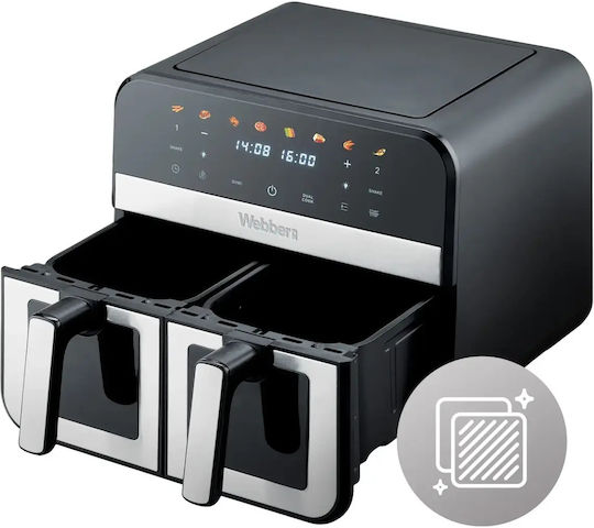 Webber Air Fryer με Διπλό Αποσπώμενο Κάδο 9lt