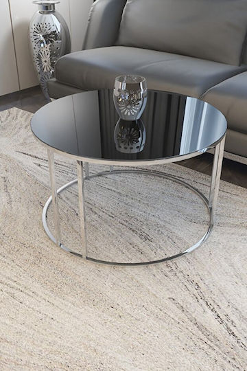 Round Coffee Table Metal Silver STE-003675-V5264 W45xL75cm.