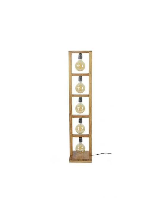 SteweHome Ξύλινο Stehlampe Δαπέδου 5 Θέσεις 28x130cm