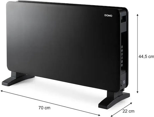 Domo Convectoare pardoseală 2000W cu Termostat Electronic 70x44.5cm Negru