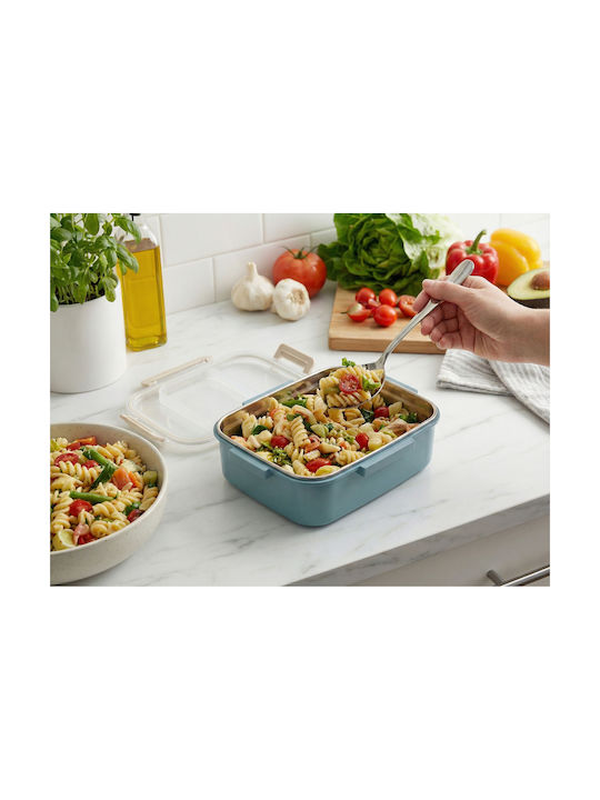Aj Inox Lunch Box O-Bento Blue 18x12.5cm