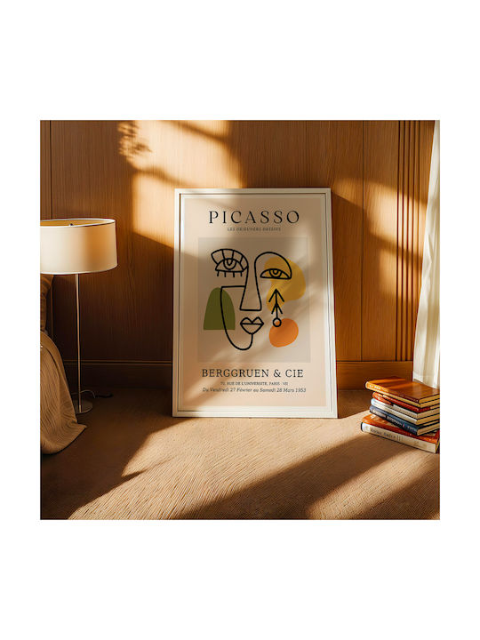 Poster Pablo Picasso Les Dejeurenes Dessins Art244 21cm X 30cm Λευκό Κάδρο Pvc