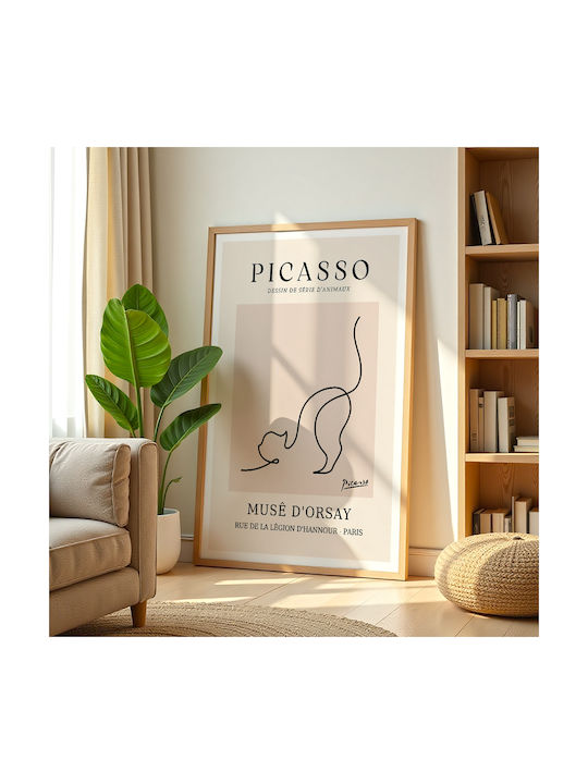 Poster Pablo Picasso Design Of Series Animals Art245 21cm X 30cm White Frame Pvc