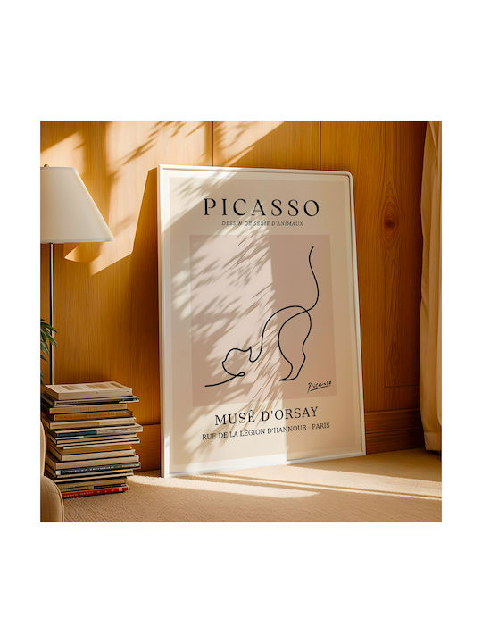 Poster Pablo Picasso Design Of Series Animals Art245 21cm X 30cm White Frame Pvc