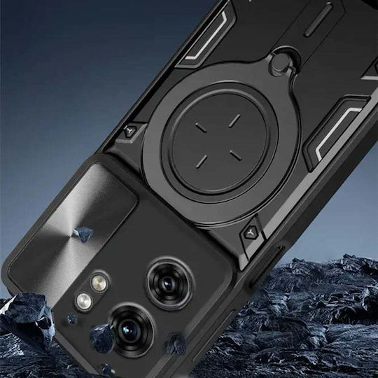 Techsuit Oppo Umschlag Rückseite Schwarz (Oppo A6 Pro 4G, Oppo A6 Pro 5G)