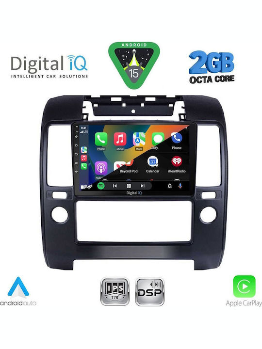 Digital IQ Car Audio System for Nissan Navara 2006-2011 with Clima (Bluetooth/USB/WiFi/GPS/Apple-Carplay/Android-Auto) with Touch Screen 9"