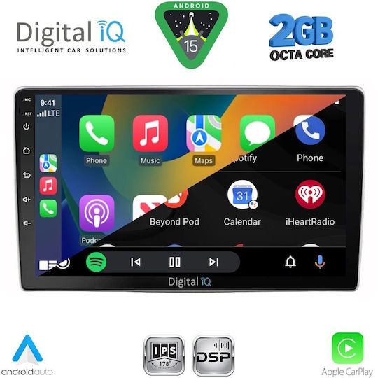 Digital IQ Car Audio System for Alfa Romeo Mito 2008-2018 (Bluetooth/USB/WiFi/GPS/Apple-Carplay/Android-Auto) with Touch Screen 9"