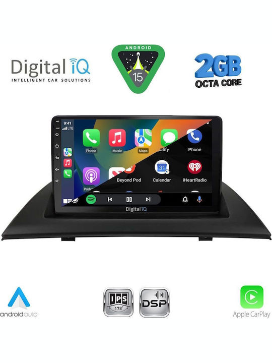 Digital IQ Car Audio System for BMW X3 (E83) 2003-2010 (Bluetooth/USB/WiFi/GPS/Apple-Carplay/Android-Auto) with Touch Screen 9"