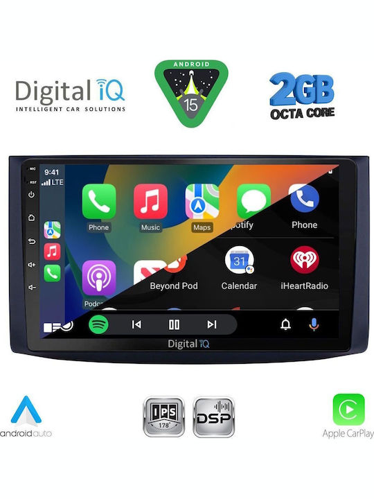 Digital IQ Car Audio System for Chevrolet Aveo 2006-2010 (Bluetooth/USB/WiFi/GPS/Apple-Carplay/Android-Auto) with Touch Screen 9"