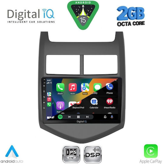 Digital IQ Ηχοσύστημα Αυτοκινήτου για Chevrolet Aveo 2011-2014 (Bluetooth/USB/WiFi/GPS/Apple-Carplay/Android-Auto) με Οθόνη Αφής 9"