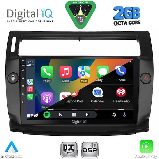 Digital IQ Ηχοσύστημα Αυτοκινήτου για Citroen C4 2004-2011 (Bluetooth/USB/WiFi/GPS/Apple-Carplay/Android-Auto) με Οθόνη Αφής 9"