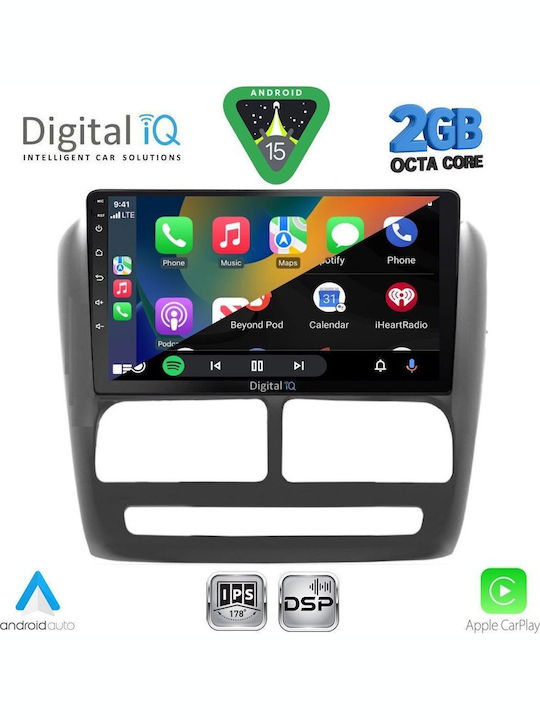 Digital IQ Car Audio System for Fiat Doblo 2010-2015 (Bluetooth/USB/WiFi/GPS/Apple-Carplay/Android-Auto) with Touch Screen 9"