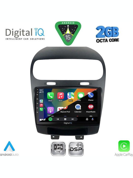 Digital IQ Car Audio System for Fiat Freemont 2008-2020 (Bluetooth/USB/WiFi/GPS/Apple-Carplay/Android-Auto) with Touch Screen 9"