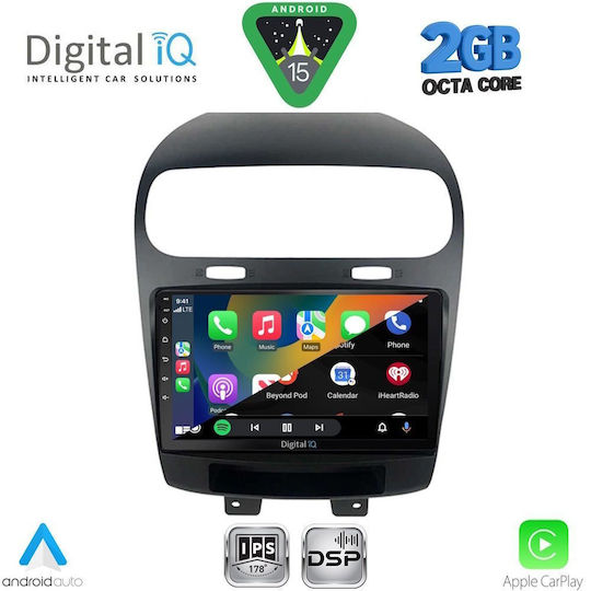Digital IQ Car Audio System for Fiat Freemont 2008-2020 (Bluetooth/USB/WiFi/GPS/Apple-Carplay/Android-Auto) with Touch Screen 9"