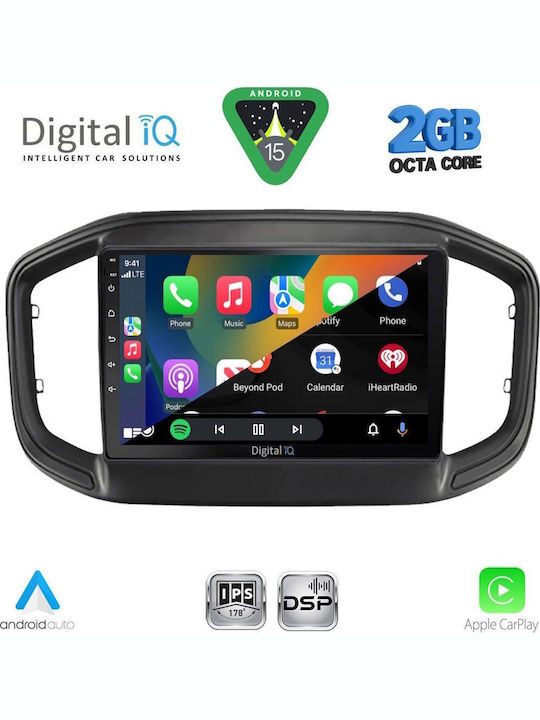 Digital IQ Car Audio System for Fiat Strada 2020 (Bluetooth/USB/WiFi/GPS/Apple-Carplay/Android-Auto) with Touch Screen 9"
