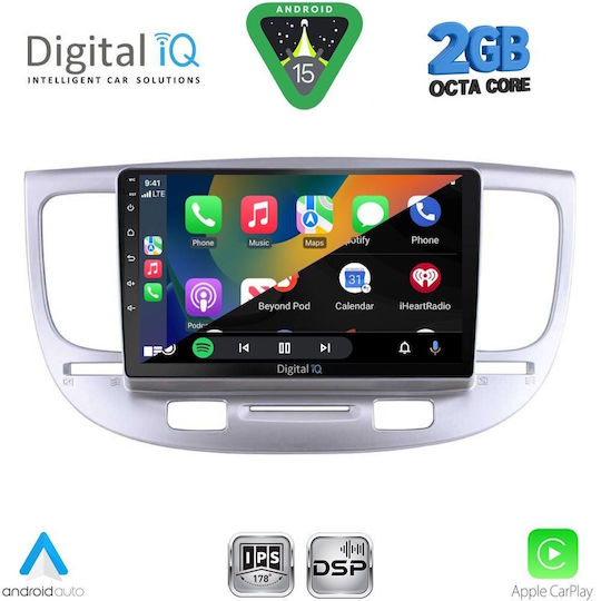 Digital IQ Car Audio System for Kia Rio 2005-2011 (Bluetooth/USB/WiFi/GPS/Apple-Carplay/Android-Auto) with Touch Screen 9"