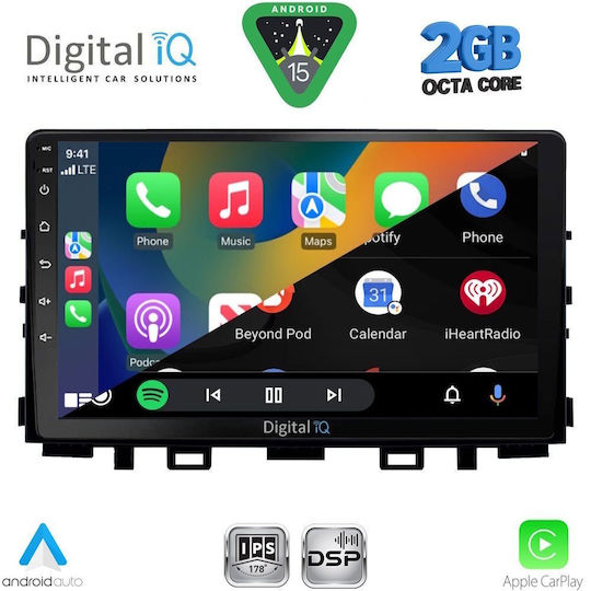 Digital IQ Car Audio System for Kia Rio / Stonic 2018 (Bluetooth/USB/WiFi/GPS/Apple-Carplay/Android-Auto) with Touch Screen 9"