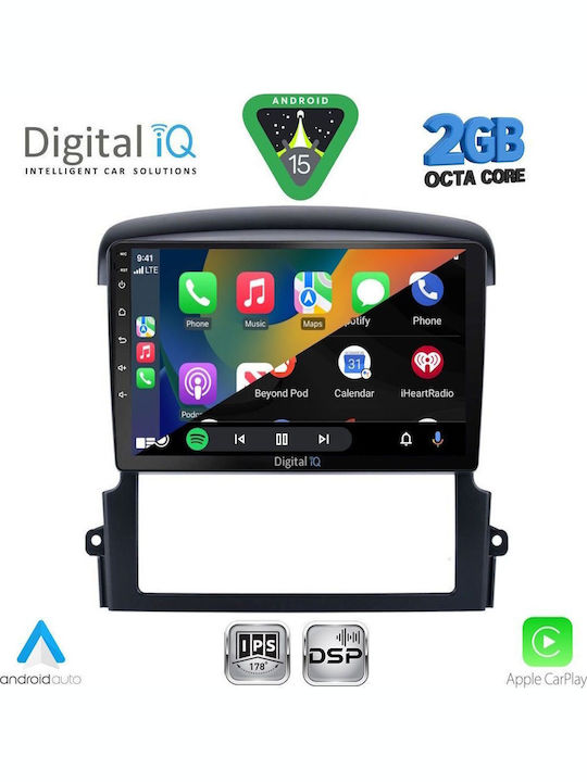 Digital IQ Car Audio System for Kia Sorento 2006-2009 (Bluetooth/USB/WiFi/GPS/Apple-Carplay/Android-Auto) with Touch Screen 9"