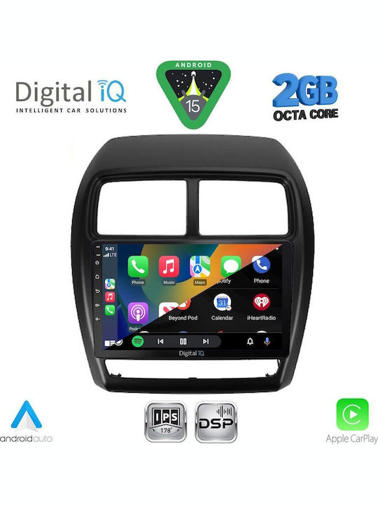 Digital IQ Car Audio System for Mitsubishi Asx 2020-2023 (Bluetooth/USB/WiFi/GPS/Apple-Carplay/Android-Auto) with Touch Screen 9"