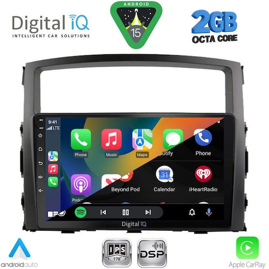 Digital IQ Car Audio System for Mitsubishi Pajero 2006-2013 (Bluetooth/USB/WiFi/GPS/Apple-Carplay/Android-Auto) with Touch Screen 9"