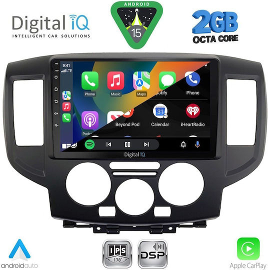 Digital IQ Ηχοσύστημα Αυτοκινήτου για Nissan NV200 2009-2020 (Bluetooth/USB/WiFi/GPS/Apple-Carplay/Android-Auto) με Οθόνη Αφής 9"