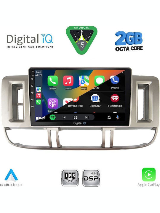 Digital IQ Sistem Audio Auto pentru Nissan X-Trail 2000-2004 (Bluetooth/USB/WiFi/GPS/Apple-Carplay/Android-Auto) cu Ecran Tactil 9"