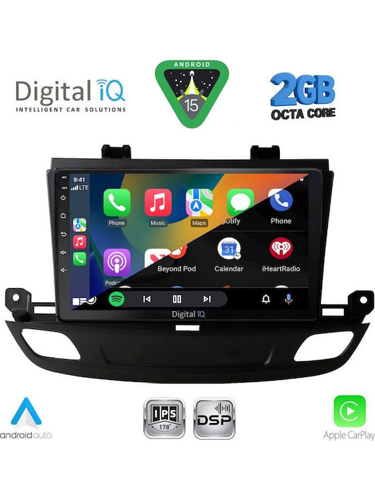 Digital IQ Car Audio System for Opel Insignia 2018 (Bluetooth/USB/WiFi/GPS/Apple-Carplay/Android-Auto) with Touch Screen 9"