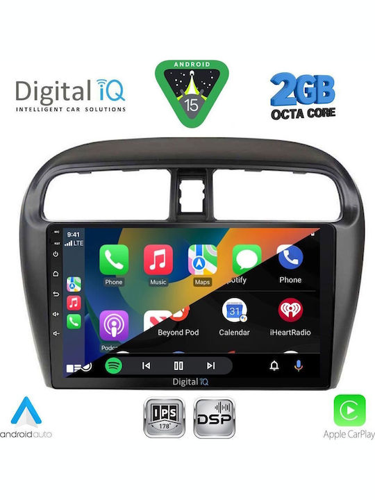 Digital IQ Car Audio System for Mitsubishi Space Star 2013-2020 (Bluetooth/USB/WiFi/GPS/Apple-Carplay/Android-Auto) with Touch Screen 9"
