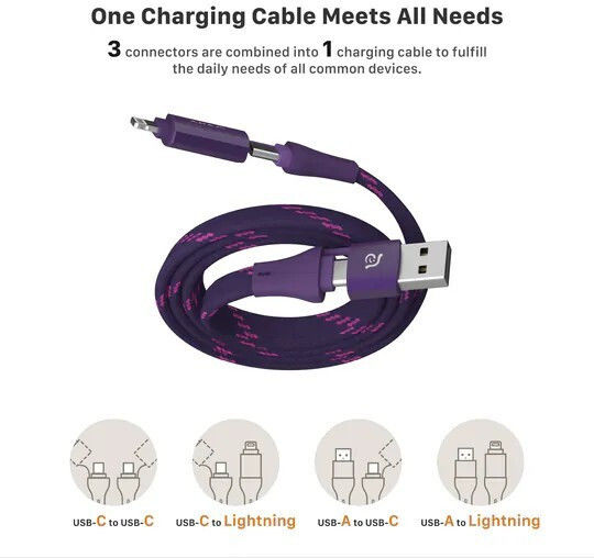 Magnetic / Flat USB-A to Lightning Cable 60W