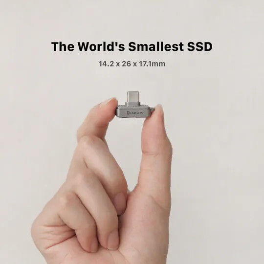 Adam Iklips S Usb-c Nano Touch Fingerprint Ssd 256gb Gray