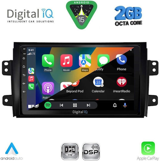 Digital IQ Ηχοσύστημα Αυτοκινήτου για Fiat Sedici Suzuki SX4 2005-2013 (Bluetooth/USB/WiFi/GPS/Apple-Carplay/Android-Auto) με Οθόνη Αφής 9"