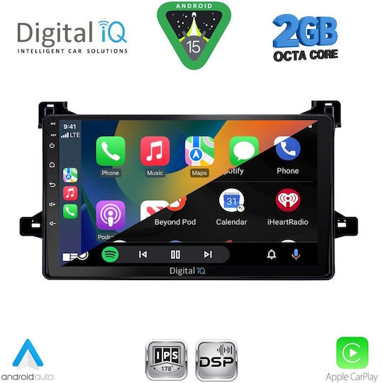 Digital IQ Auto-Audiosystem für Toyota Prius 2016-2020 (Bluetooth/USB/WiFi/GPS/Apple-Carplay/Android-Auto) mit Touchscreen 9"