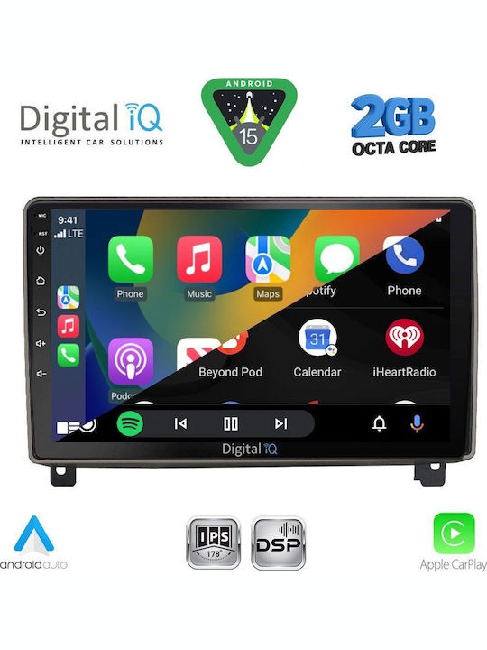 Digital IQ Car Audio System for Peugeot 407 2004-2011 (Bluetooth/USB/WiFi/GPS/Apple-Carplay/Android-Auto) with Touch Screen 9"