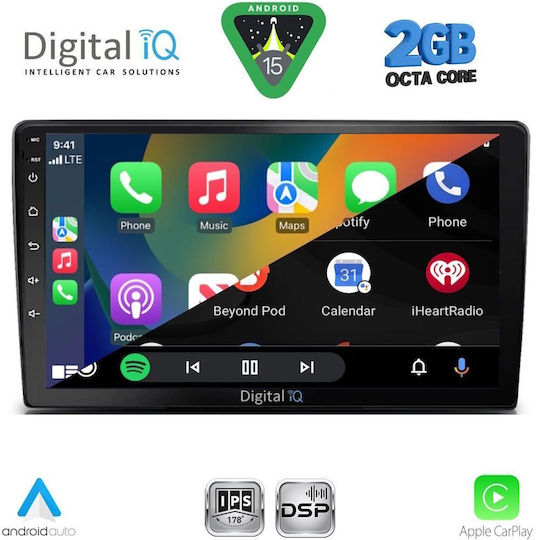 Digital IQ Sistem Audio Auto pentru Toyota Croazieră pe uscat 1998-2003 (Bluetooth/USB/WiFi/GPS/Apple-Carplay/Android-Auto) cu Ecran Tactil 9"