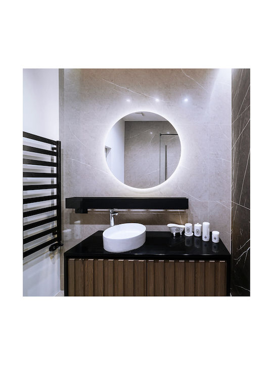 Tulup Oglindă de Perete cu Iluminare LED Diametru 80cm 1buc