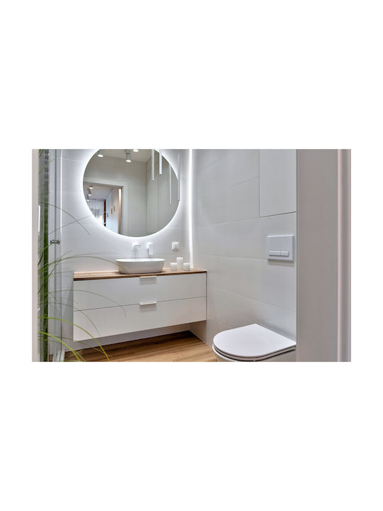 Tulup Oglindă de Perete cu Iluminare LED Diametru 80cm 1buc