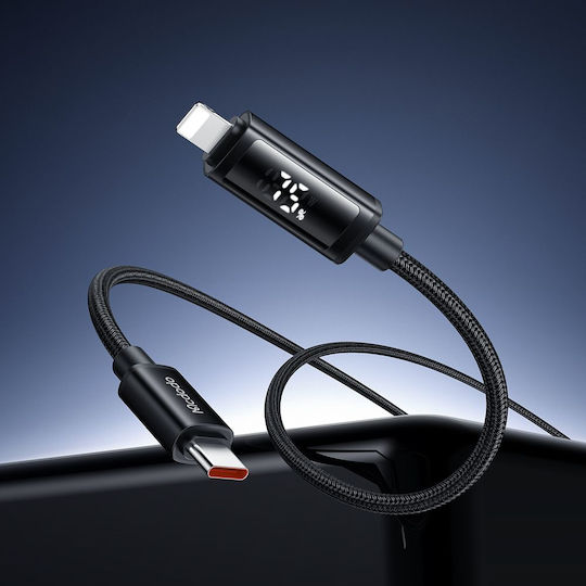 Mcdodo LED / Braided USB-C to Lightning Cable 36W Black 1.2m (CA-7990)