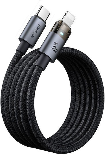 Mcdodo Редовна USB-C към Lightning кабел 36W Черен 1.2м (CA-6940)