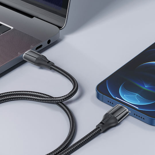 XO Braided USB-C To Lightning Cable 27W Black 1m 16.005.0383