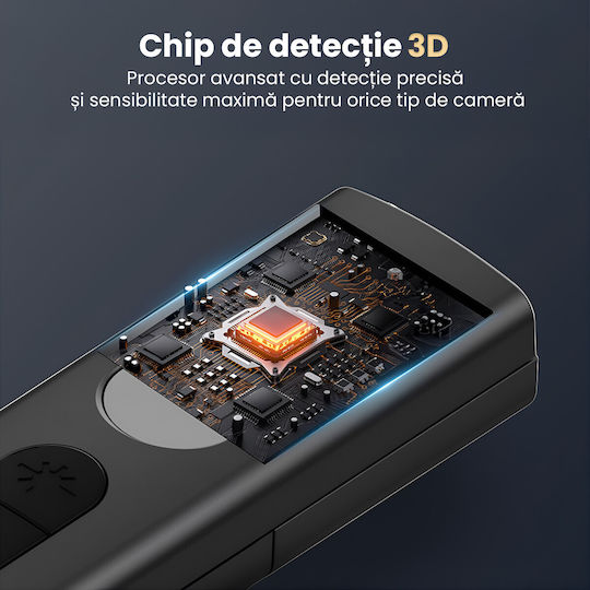Detector Profesional 5-în-1 Anti-spion Scanner RF 1MHz-8GHz Camere De Supraveghere Microfoane Tracker GPS Laser Infraroșu 6m 6 Niveluri De Sensibilitate Portabil Reîncărcabil Protecție Date Acasă Hotel